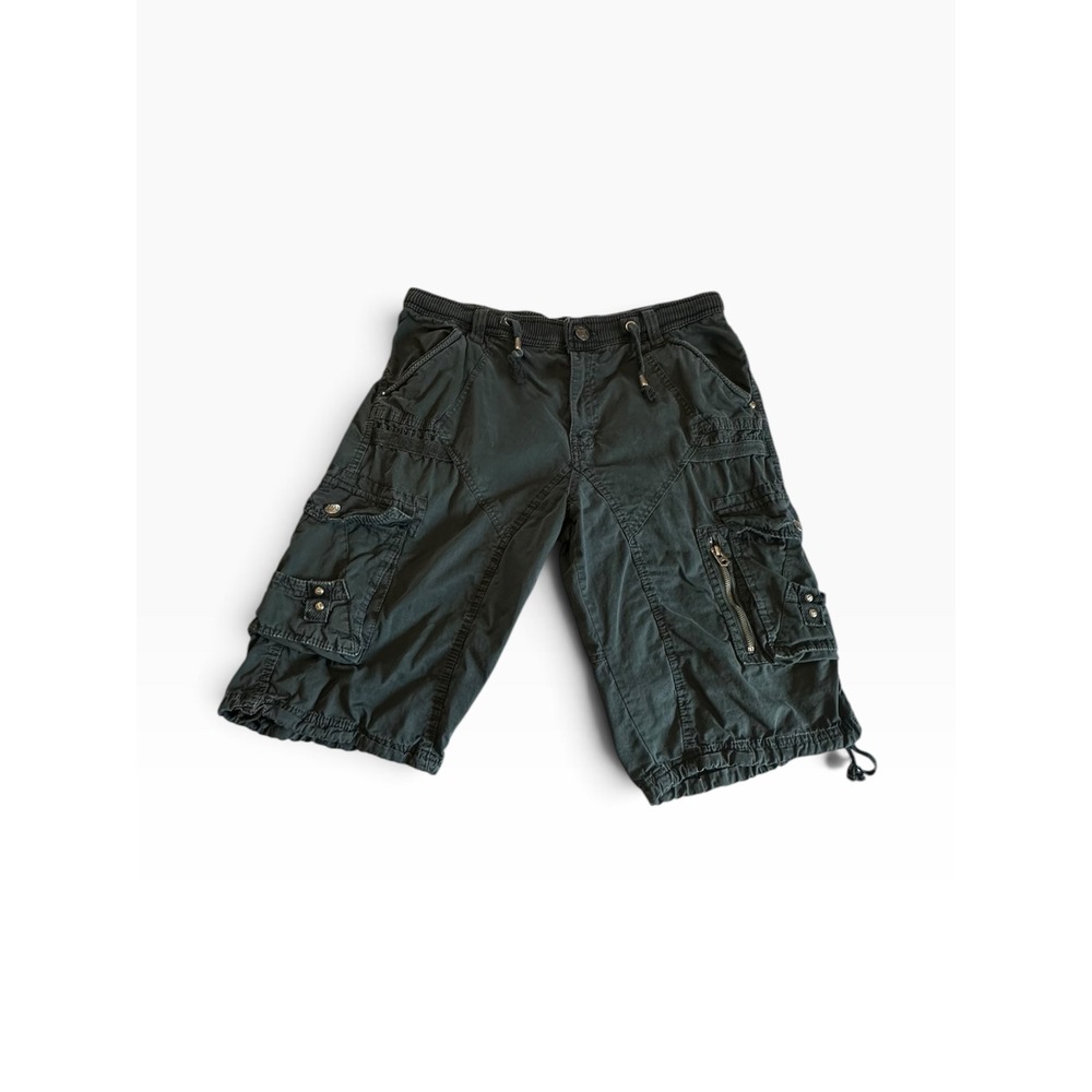 Rebel & Soul Cargo Shorts Mens 34 Dark Blue Tactical Utility Gorpcore EUC